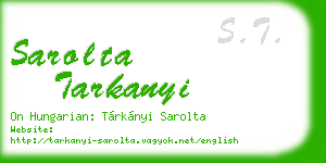 sarolta tarkanyi business card
