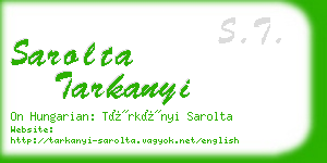 sarolta tarkanyi business card
